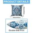 thumbnail image 6 of Ethnic Bohemian Pillow Covers 18X18 Inch Vintage Tribal Carpet Persian Pattern Throw Pillow Covers Super Soft Farmhouse Decorative Pillows for Living Room Bedroom Outdoor (Blue/Light Blue), 6 of 6