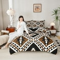 thumbnail image 4 of jejeloiu Rustic Farmhouse Cabin Full Size Comforter Sets,Aztec Boho Geometric Bedding Comforter Set,Beige Brown Black Bedding Sets For Girls Boys,Luxury Bedroom Decor Reversible,3pcs, 4 of 8