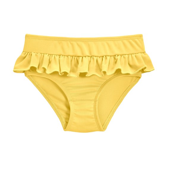 Girls UPF 50  Ruffle Swim Briefs | Yellow