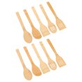 thumbnail image 2 of GOOHOCHY 10 espátulas antiadherentes de bambú: utensilios de cocina, cucharas ranuradas para inauguración de la casa, sartén antiadherente para huevos, tortillas, crepes y filetes., 2 of 8