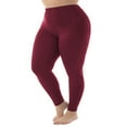 thumbnail image 4 of BODOAO Clearance Sale!! Stretch Is Comfort Women's Cotton/Spandex Plus Size Leggings Plus Size Leggings for Women-Stretchy Tummy Control High Waist Workout Yoga Pants Red Xl, 4 of 5