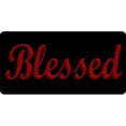 thumbnail image 1 of Blessed With Red Letters Photo License Plate, 1 of 1