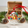 thumbnail image 4 of Baby's First Christmas Glass Ornaments, Personalized Monkey Baby 1st Xmas Ornament 2025, Baby's 1st Christmas Ornament Gifts for Newborn Baby Parents, Customized Name First Xmas Monkey Glass Keepsake, 4 of 6