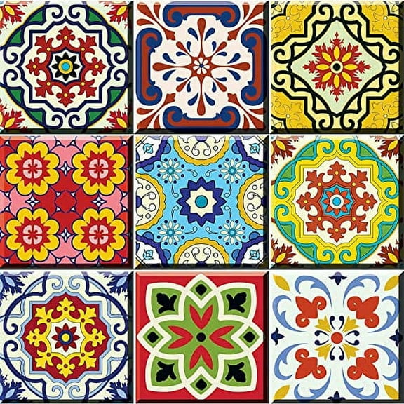 Mexican Colorful Retro Tile Edible Cake topper  fits 1/4 Sheet cake or larger