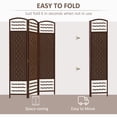 thumbnail image 3 of HOMCOM 3 Panel Room Divider, Folding Screen, 5.6', Brown, 3 of 9