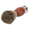 thumbnail image 4 of Mango de madera profesional portátil ergonómico elegante pelo suave hombres cepillo de afeitar para peluquería en casa, 4 of 8