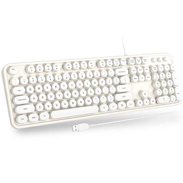 Teclado Atelus, máquina de escribir retro con cable USB para PC con Windows