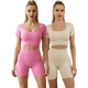 thumbnail image 1 of Set De Dos Conjunto Deportivo Casual Mujer Short y Blusa Stretch Tye-Dye Comodidad y Estilo UNITALLA, 1 of 9
