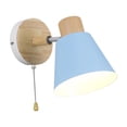 thumbnail image 4 of Aplique de luz de lámpara de pared Simple con interruptor de cable de tracción, accesorio de iluminación creativo para cocina, lectura, sala , Azul, 4 of 8