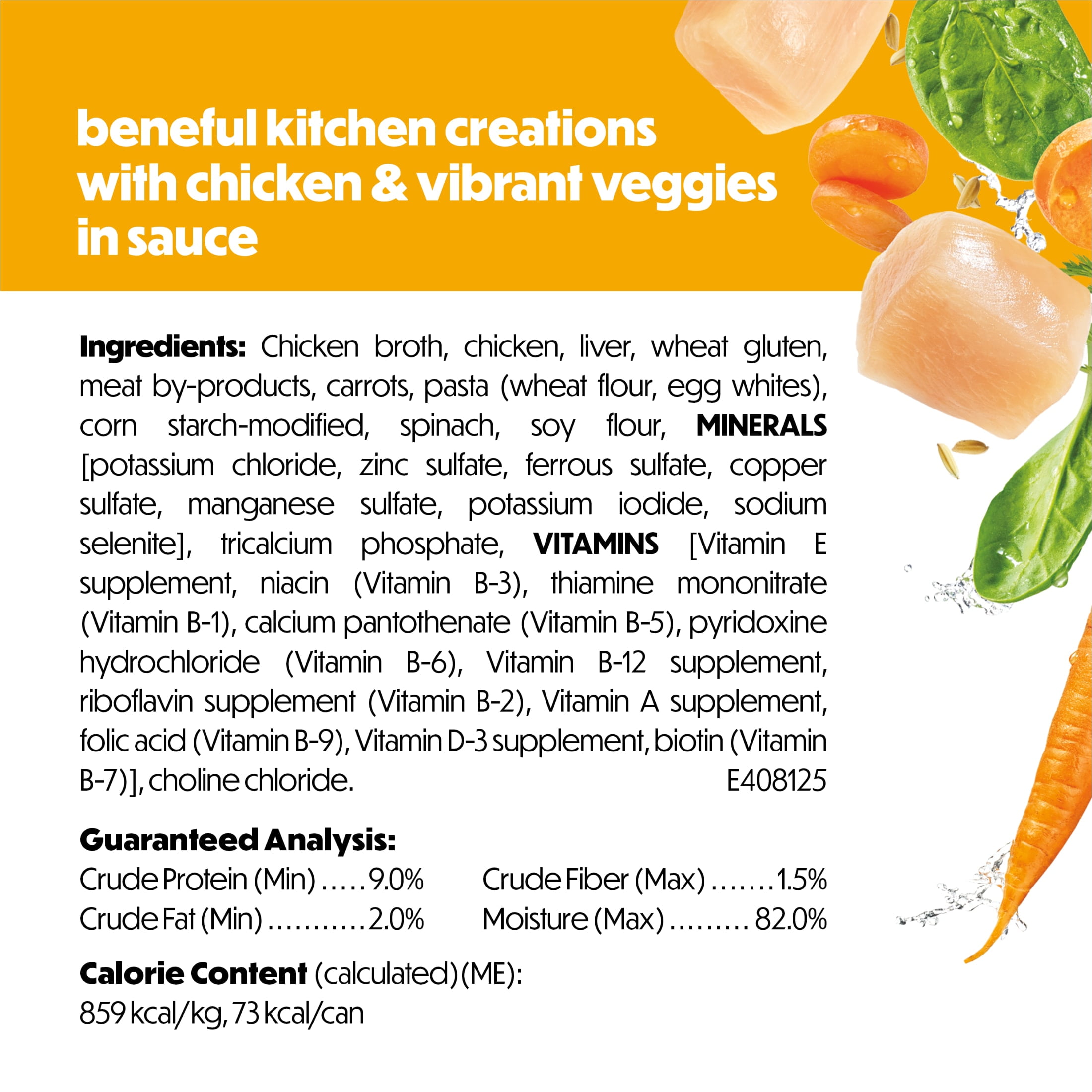 Purina Beneful Kitchen Creations With Chicken and Vibrant Veggies in Sauce Wet Dog Food, 3 oz, 8 Pack