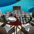 thumbnail image 5 of Christmas Tree Round Tablecloth 55-60 Inch Round Fitted Table Cloth with Elastic Edge, Xmas Tree Snowflake Grey Plaid Waterproof Table Cover Protector for Outdoor Picnic Party Dining, 5 of 6