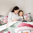 thumbnail image 4 of Feelyou Winter Cartoon Snowman Twin Bedding Sets 7-Piece, Merry Christmas Bedding Comforter Set, Western Festival Holiday Reversible Sheet Sets, Luxury Bedroom Decor, 4 of 7
