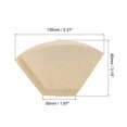 thumbnail image 2 of Uxcell 1-2 Cup Cone Coffee Paper Filters 1.97x5.31x3.15 Inch Pack of 80, 2 of 6