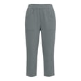 thumbnail image 6 of Guluxicc Women's Straight Leg Pants Elastic Waist Long Trousers with Pockets Summer Casual Outfits for Everyday Wear, 6 of 6