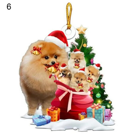 

Ruanlalo Delicate Christmas Pendants Colorful Cartoon Wooden Eye-Catching Hanging Ornaments for Party