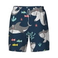 thumbnail image 5 of Rocae Friendly Smiling Sharks for Men's Swim Trunks Quick Dry With Two Side Pockets and One Lined Patch PocketX-Large, 5 of 9