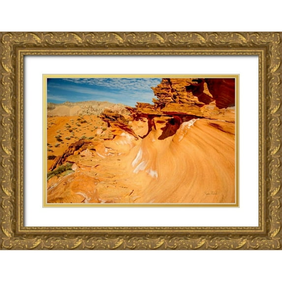 Murdock, Ramona 24x17 Gold Ornate Wood Framed with Double Matting Museum Art Print Titled - Utah Rock Formation I