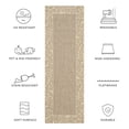 thumbnail image 4 of Safavieh Courtyard Regent Oriental Indoor/Outdoor Runner Rug, Brown/Natural, 2'3" x 10', 4 of 8