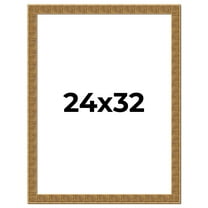 24x32 Frame Black and Gold Distressed Solid Wood Sonoma Picture Frame | 1.625 Inch Moulding Width |