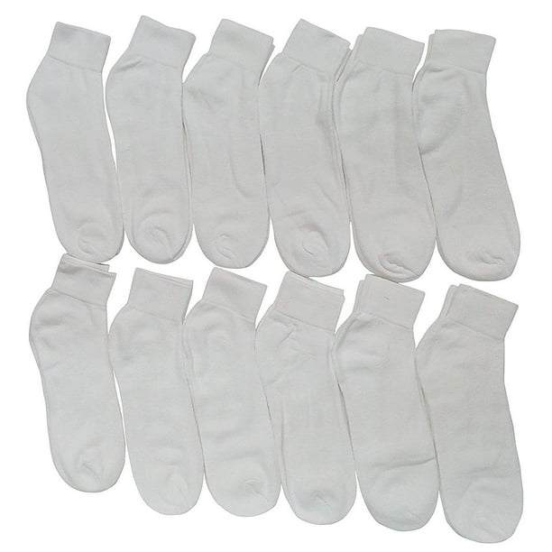 SOCKS'NBULK SOCKS’NBULK 12 Pairs Of White Athletic Sports Ankle Socks