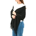 thumbnail image 4 of Alpine Swiss Womens Shawl Evening Wrap Pashmina Large Scarf Fringe Cape Poncho, 4 of 7