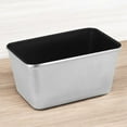 thumbnail image 2 of KUKMARA Cast Aluminum Non-Stick Loaf Pan 5.7x3.9" (14.5x10 cm) Rectangular Bread Mold Baking Mold Bread Non-Stick Baking Dish Bread Pan Aluminum Baking Pan for Banana Cake and Bread, Gray, 2 of 4
