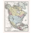 thumbnail image 3 of Mitchell 15x18 Black Modern Framed Museum Art Print Titled - North America United States Mexico Canada, 3 of 5