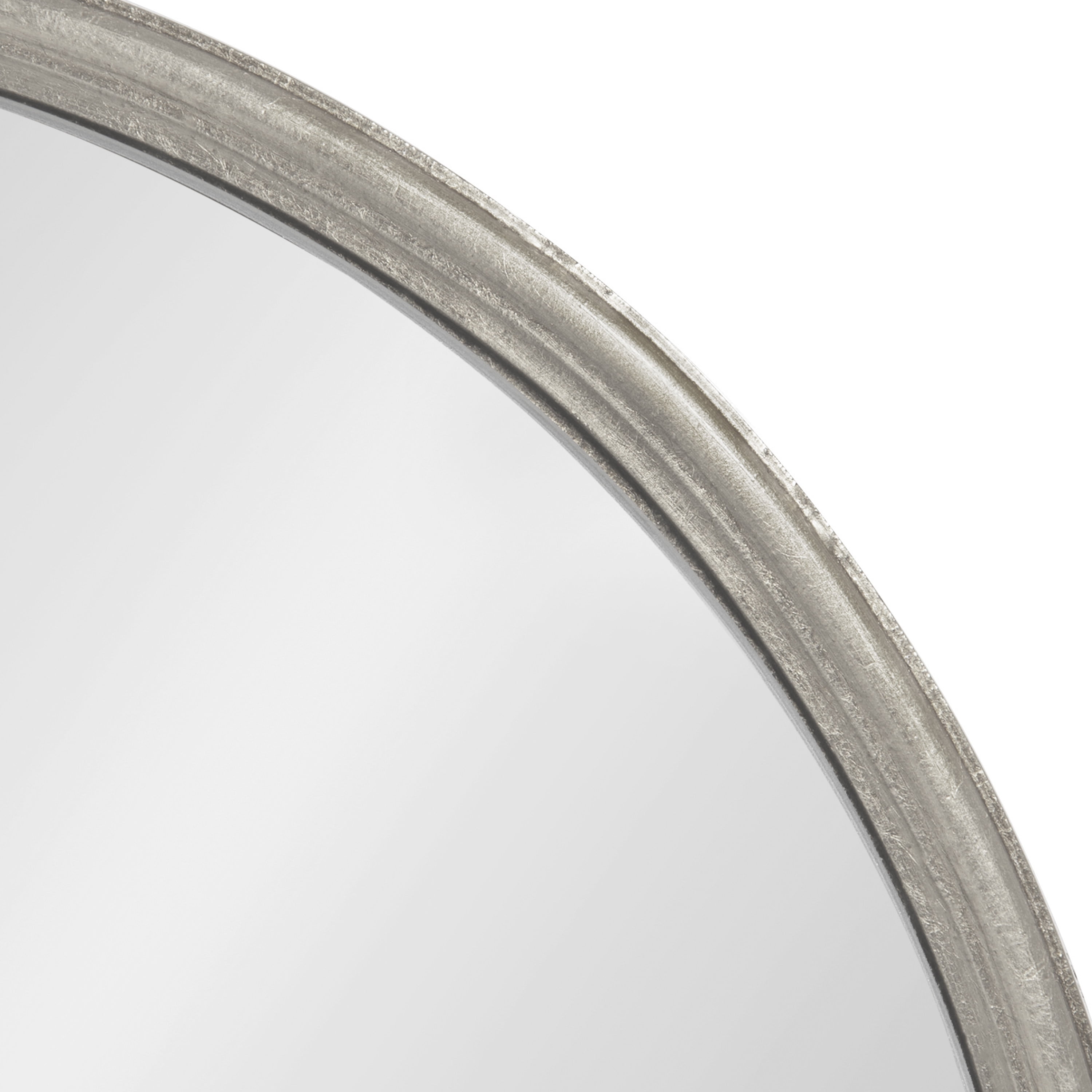 Kate and Laurel Caskill Modern Capsule Panel Mirror, 16 x 48, Silver, Decorative Oval Full Length Accent Mirror for Wall