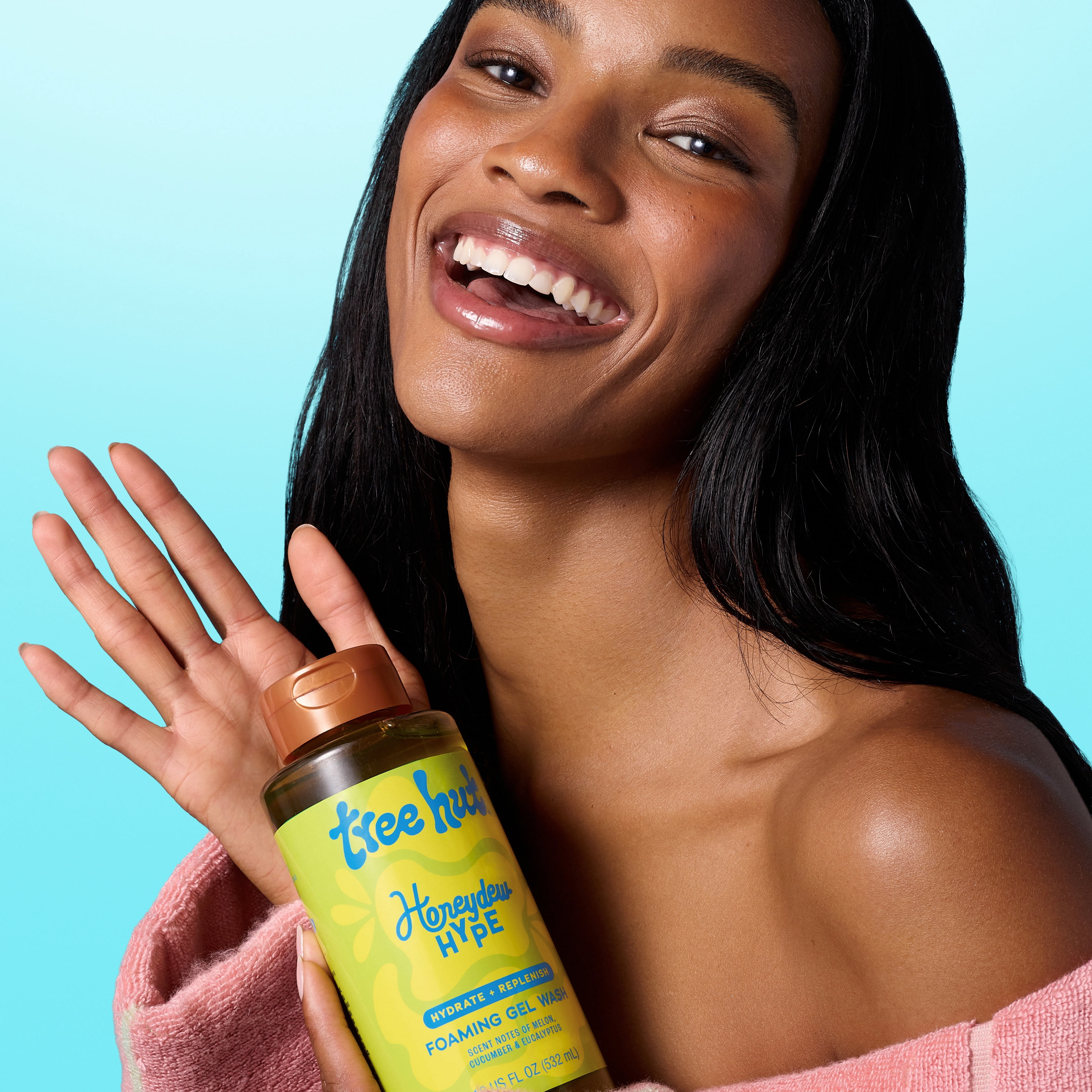 Tree Hut Honeydew Hype Foaming Gel Body Wash, 18 fl oz