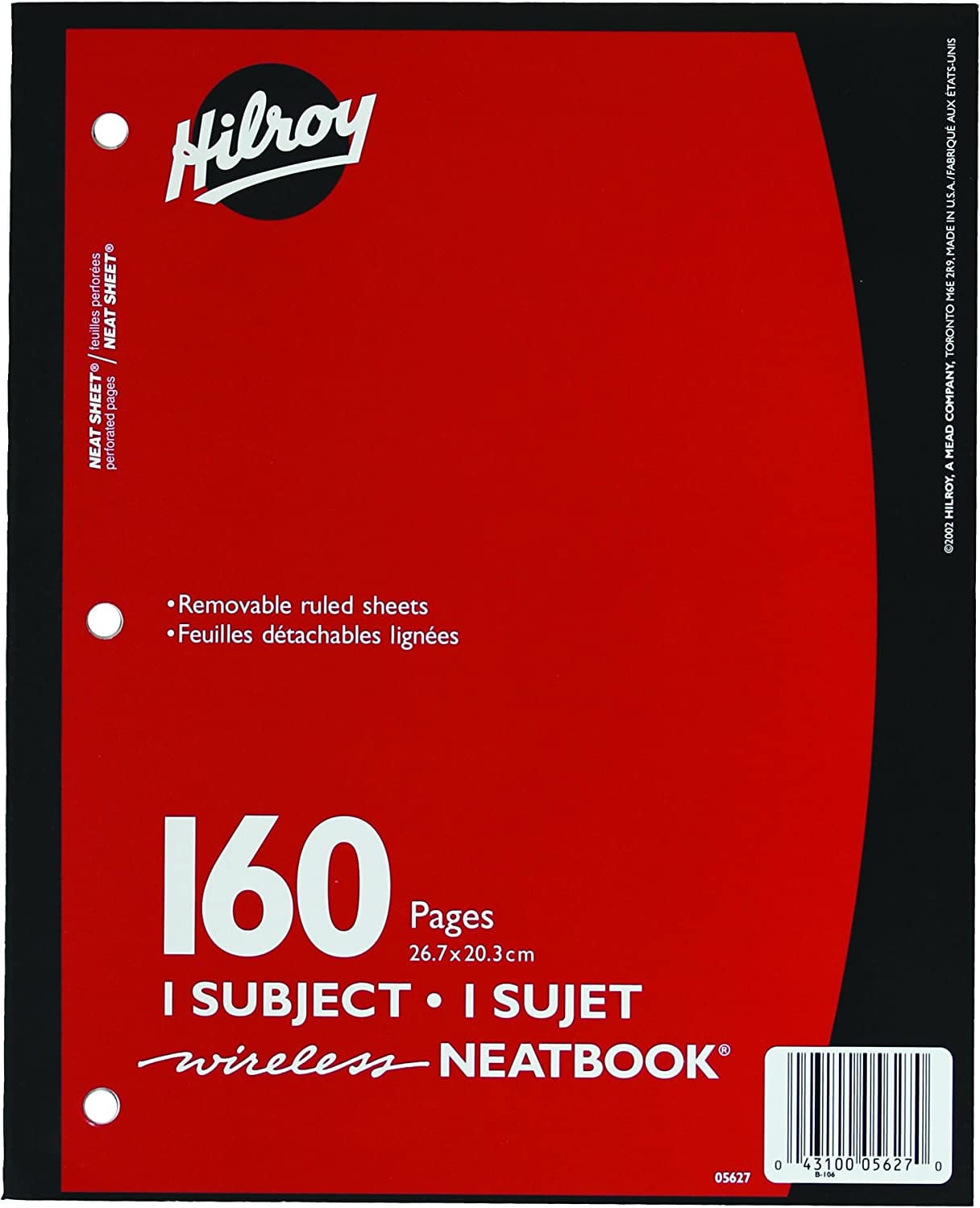 Hilroy Neatbooks One Subject Notebook 05627 