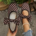 thumbnail image 2 of YHAJDS Loafer Shoes for Women Print Polka Dot Bowknot Slip On Casual Daily Walking Flats, 2 of 10