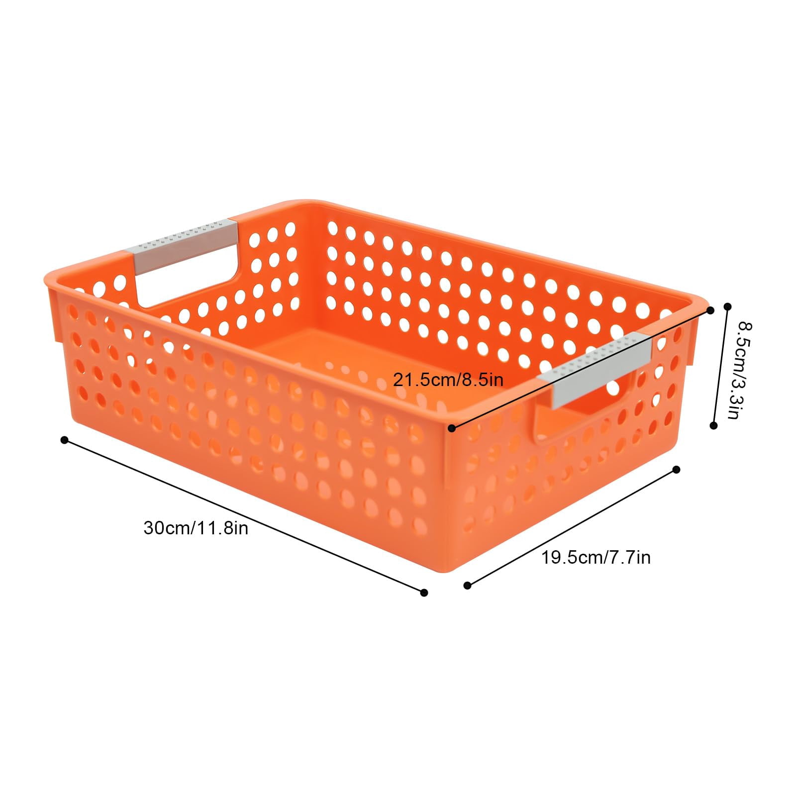 24 Pack Colorful Mesh Classroom Baskets, Classroom Storage Bin Book Basket- 11.8x8.5x3.3 Inch Stackable Storage Bins for School Supplies, Toys, Crafts, Organizer Bins for Papers, Books, Crayons