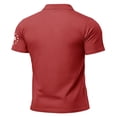 thumbnail image 4 of Zimjoy 250 Anniversary Men's Polo Shirts USA Flag Short Sleeve 4th of July Shirts Henley Neck Patriotic Independence Day T-Shirt, Red L, 4 of 5