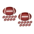 thumbnail image 4 of Worgeous 50 Pcs Football Oval Paper Plate Sport Rugby Platters Boy Birthday Theme Party Dish Tray For Bbq Gathering Picnic Carnival Dinner Party Tableware, 4 of 8