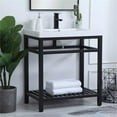 thumbnail image 2 of 30 inch Single Bathroom Metal Vanity in Black, 2 of 14