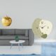 thumbnail image 2 of Escultura Moderna De Figura De Fruta De Resina Y Reloj De Pared Silencioso De Dibujos Animados Para Mesa, Estantería, Comedor, Dormitorio, Cocina, Oficina, Decoración De Granja., 2 of 8
