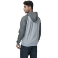 thumbnail image 3 of Weilanxin Men's Color Block Pullover Fleece Hoodie Casual Hooded Sweatshirts Tops Full Zip Jacket with Pocket Athletic Hoodies For Men Dark Grey Contrast Light Grey L, 3 of 10