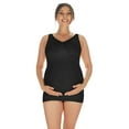 thumbnail image 6 of SlimMe Supportive Maternity Tank Top with Expanding Panel, Large, Black, 6 of 8