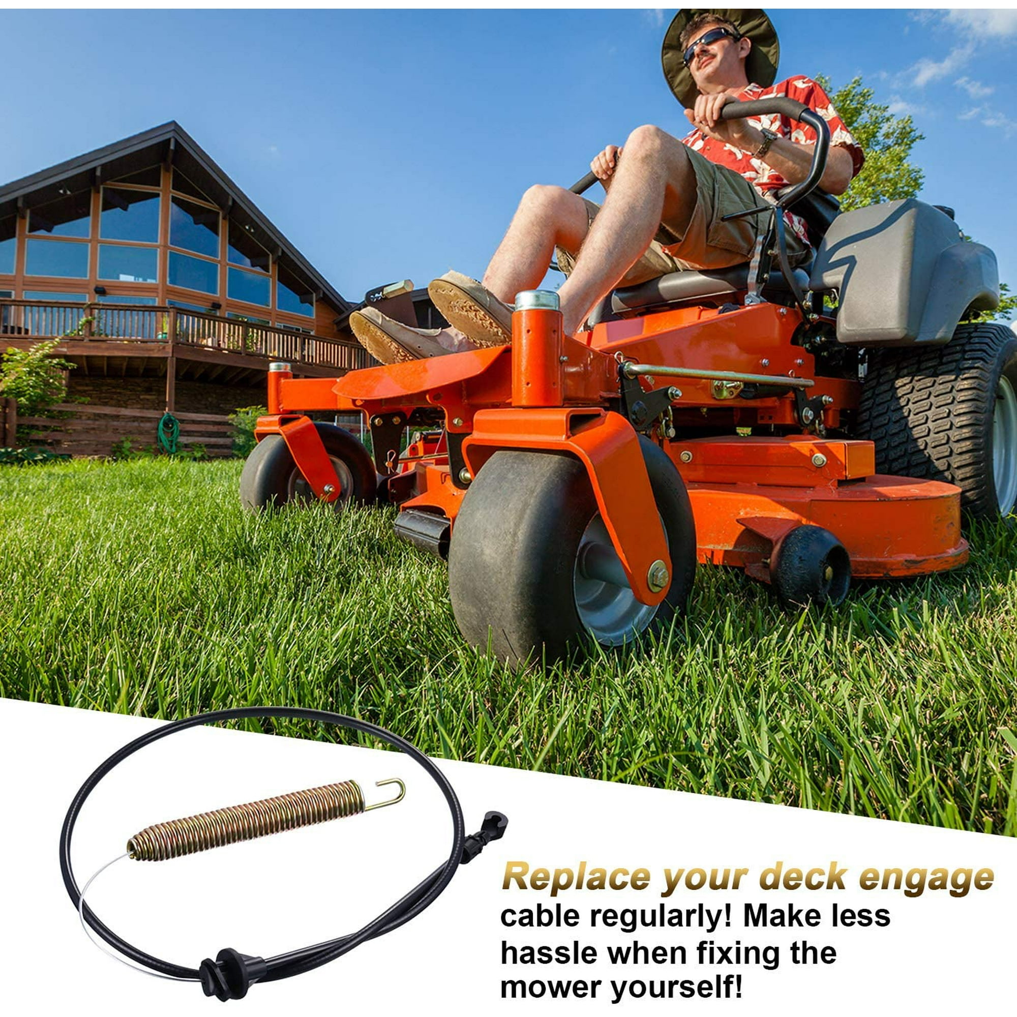 175067 169676 Riding Deck Engagement Cable Compatible with Craftsman AYP for Husqvarna Poulan Mower Deck Clutch Cable 532169676 532175067 21547184