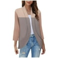 thumbnail image 1 of AherBiu Cardigan pour Femmes Léger Manches 3/4 Ouvert Cardigans Automne Décontracté Confortable Boléros Extérieur, 1 of 4