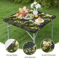 thumbnail image 4 of Green Brown Camo Forest Pattern Square Fitted Tablecloth with Elastic Edge,Square Table Cover,Washable Elastic Table Cover for Home Kitchen Party Decor 36"x36", 4 of 6