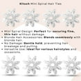 thumbnail image 3 of Kitsch Mini Spiral Coiled Hair Ties, Clear, 8 ct (1 Pack), 3 of 10