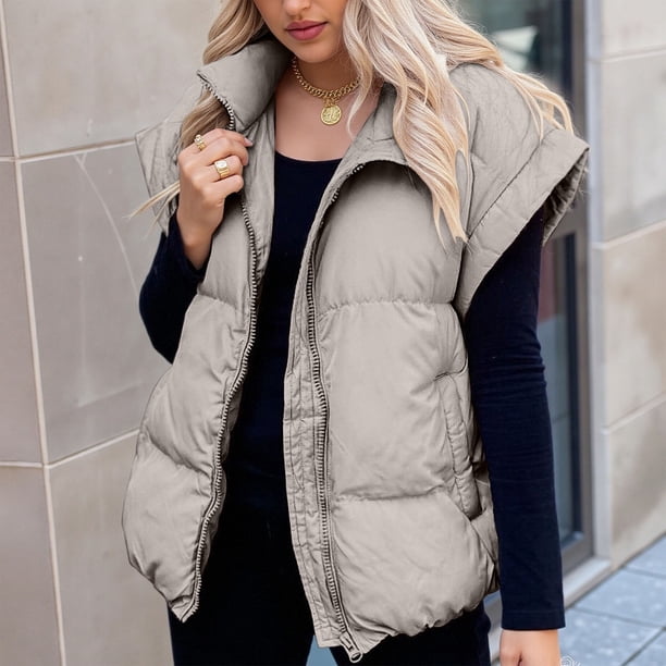 Sudadera con capucha y manga larga para mujer, con cuello de cremallera y abrigo