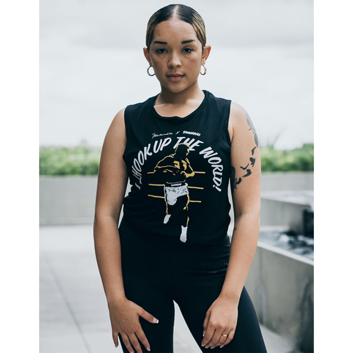 Superare Fight Shop Bangarang X Ali Shook Up The World Women S Tank Top Black Walmart Com Walmart Com