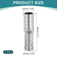 thumbnail image 2 of Uxcell 2 Pcs 5/8" a 9/16" adaptador de manguera de acero inoxidable plata, 2 of 6