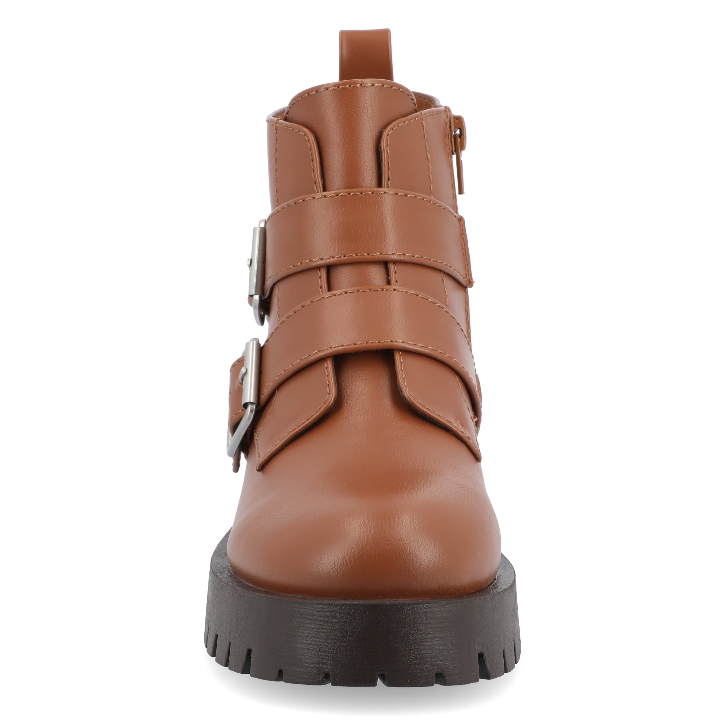 Journee Womens Maebry Treaded Outsole Round Toe Booties