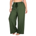 thumbnail image 3 of Yievot Plus Size Yoga Pants for Women Drawstring Elastic Waist Wide Leg Pants Running Gym Sports Workout Pants with Pockets, 3 of 8