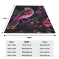 thumbnail image 3 of Fuzoiu Glowing Leaf Bird Print Ultra-Soft Micro Fleece Blanket,All Seasons Flannel Throw, Lightweight Blanket for Bed, Sofa, Couch, Movie Night, Camping, and Travel-40"x30", 3 of 7