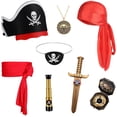 thumbnail image 1 of Set de accesorios piratas GZ-LAOPAITOU Kids Captain Role Play, 1 of 6