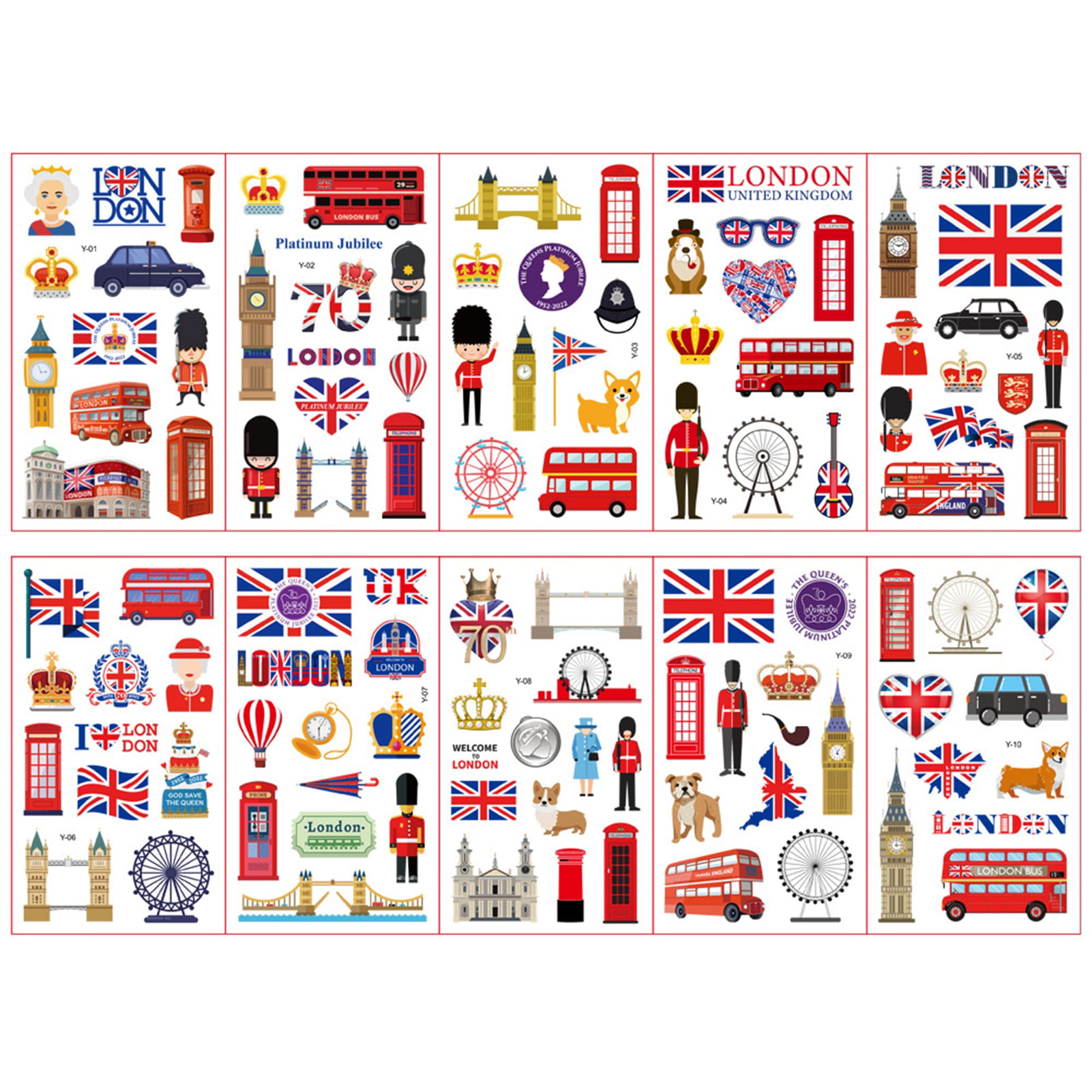 London Rock Music United Kingdom Flag Car Bumper Sticker Decal 5" x 5" 